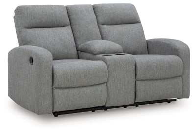 Gauntlet Reclining Loveseat with Console