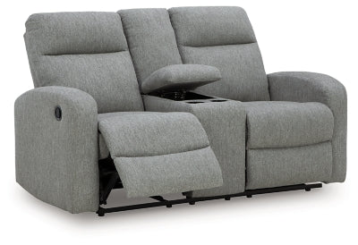 Gauntlet Reclining Loveseat with Console