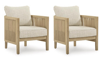 Spooners Cove Outdoor Lounge Chair with Cushion (Set of 2)