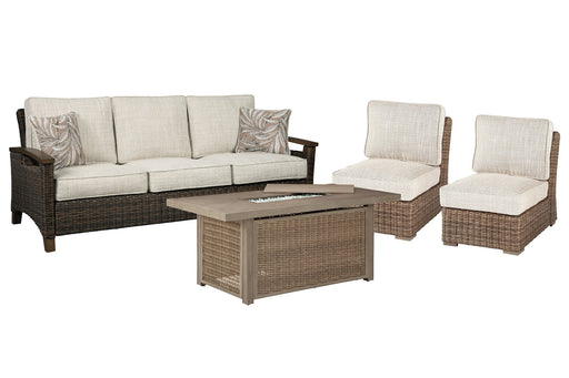 Beachcroft Outdoor Sofa, Lounge Chairs and Fire Pit image