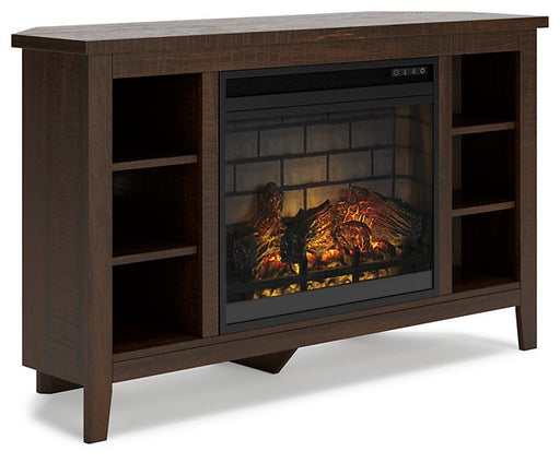 Camiburg Corner TV Stand with Electric Fireplace image