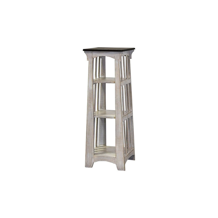 LARGE TOWER STAND CASTELLO GRAY WITH SIERRA BROWN TOP