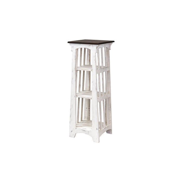 LARGE TOWER STAND SIERRA WHITE WITH SIERRA BROWN TOP