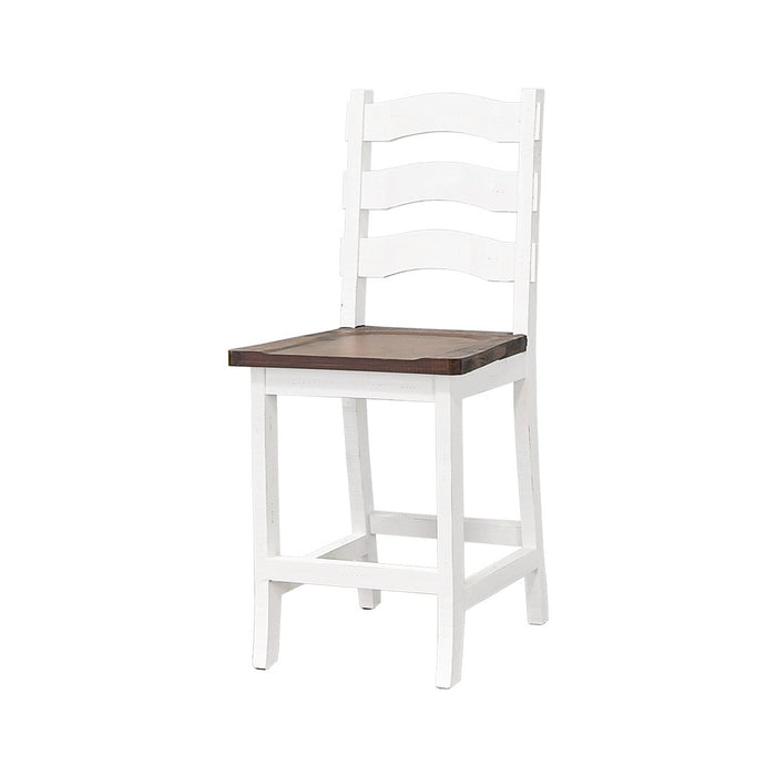 LINDEN COUNTERHEIGHT BARSTOOL AGED WHITE TOBACCO TOP