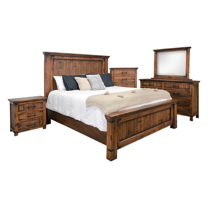 Clayton Queen Bed on Amber Brown