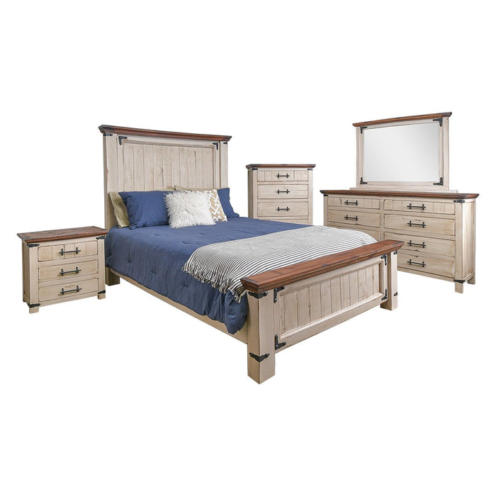 Clayton Queen Bed on Almond Cream