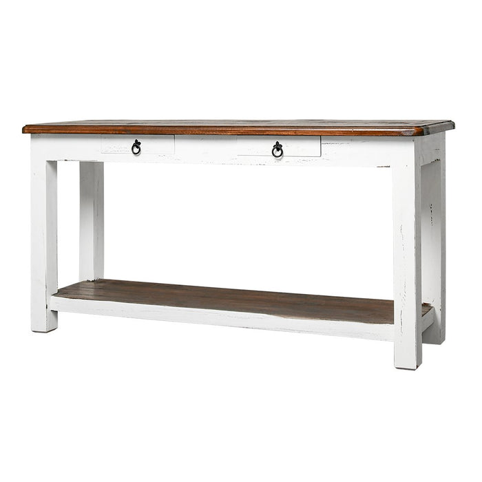 SOFA TABLE AGED WHITE TOBACCO TOP