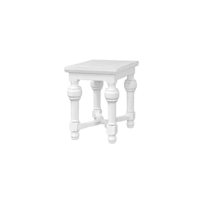 LUFKIN CHAIRSIDE TABLE SANDED WHITE