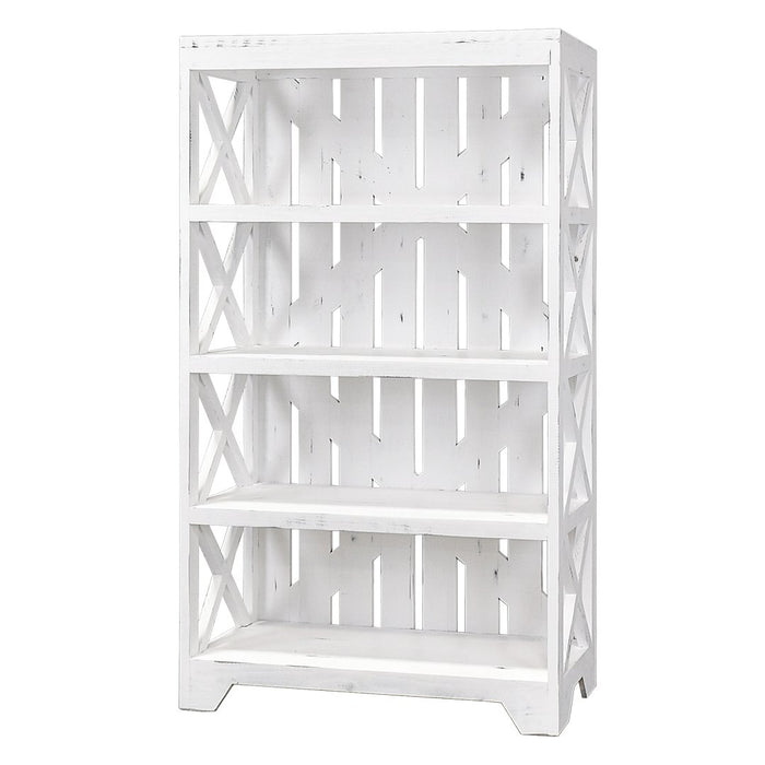 CRATE BOOKCASE NO WHEELS NO BOXES SANDED WHITE
