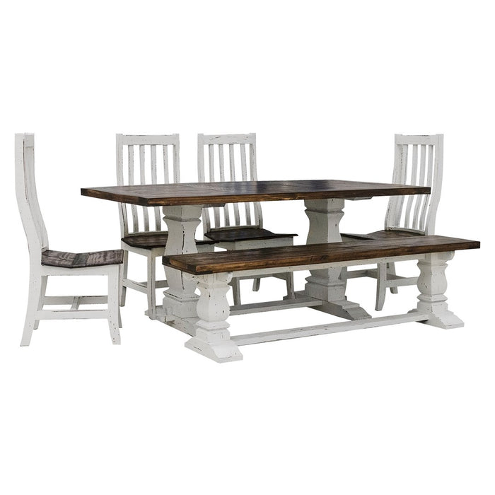 TRESTLE TABLE AGED WHITE TOBACCO TOP