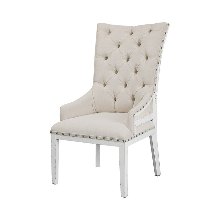 ADDISON DECONSTRUCTED ARM CHAIR AGED WHITE